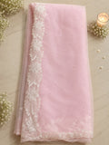 Blush Pink Pearl Net Saree
