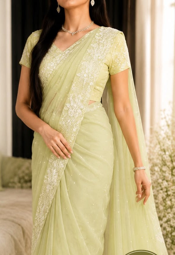 Pearl Net Saree