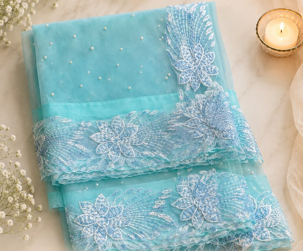 Pearl Net Saree